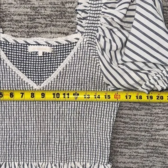 LOVESHACKFANCY THEA DRESS - STRIPE Navy/White Large - Picture 9 of 15